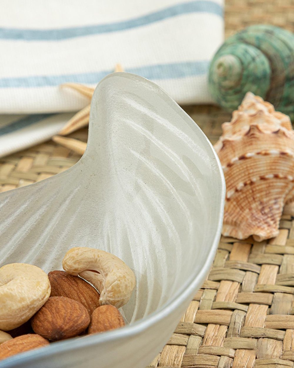 Snail Glass Appetizers 14 cm Blue-White