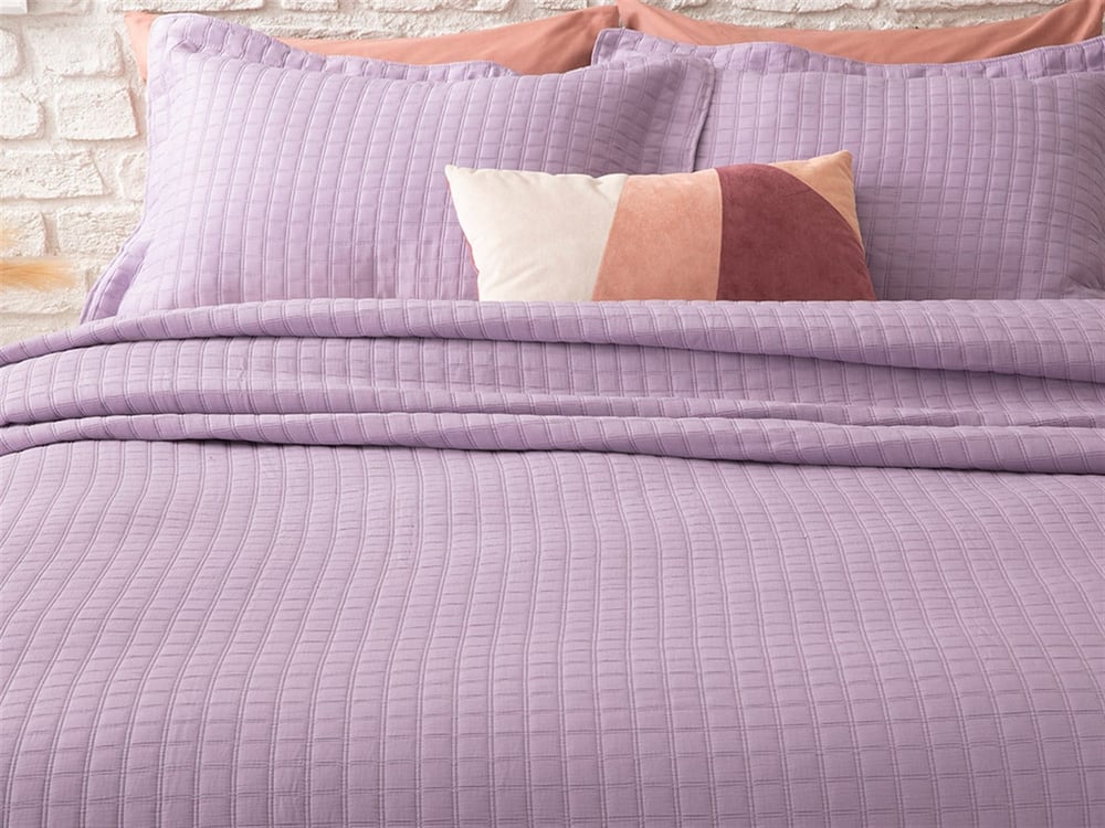Merlin Jacquard Double Set Cuverturi Pat 250x260 cm Lila