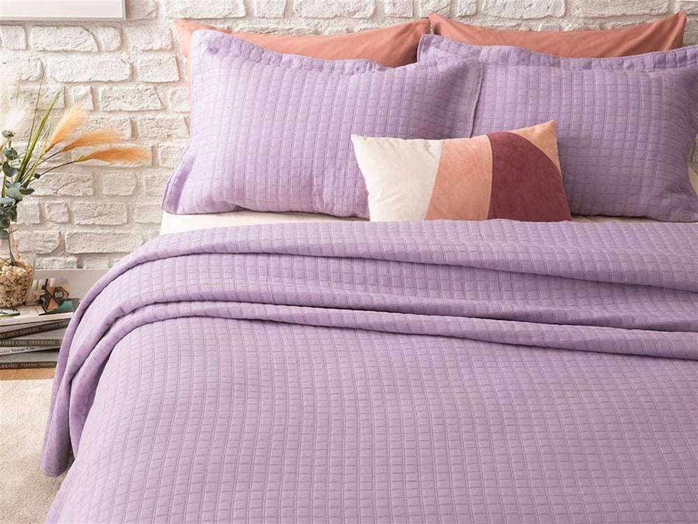 Merlin Jacquard Double Set Cuverturi Pat 250x260 cm Lila