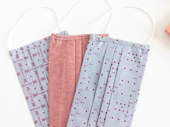 MICRO DESIGN Bumbac Material Textil Mască 9,5 x 18 cm Roșu