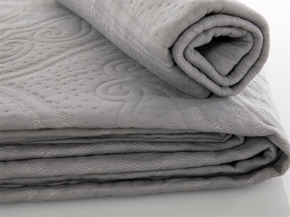 misterios  Împletitură Pentru o persoana  SET CUVERTURĂ DE PAT 160x240 cm Сиво