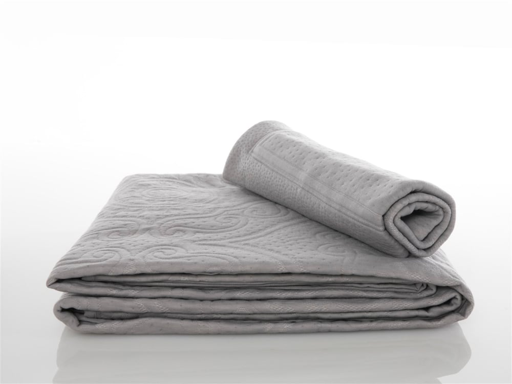 misterios  Împletitură Pentru o persoana  SET CUVERTURĂ DE PAT 160x240 cm Сиво