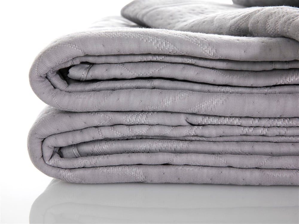 misterios  Împletitură Persoană dublă  SET CUVERTURĂ DE PAT 240x260 cm Сиво