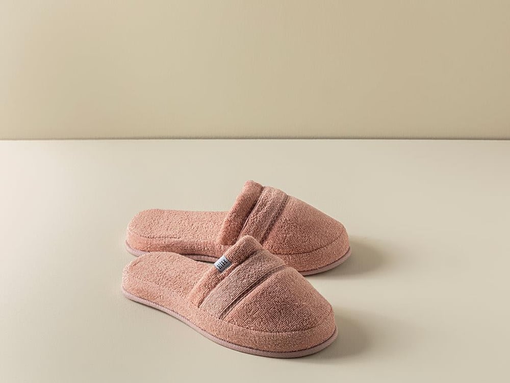 moale Cu Bumbac Papuci De Baie 40-44 Roz Deschis