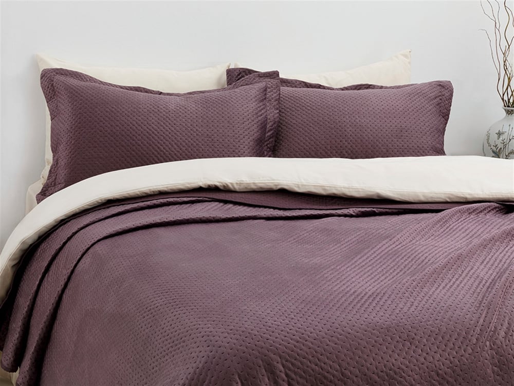 moale  Catifea Persoană dublă  SET CUVERTURĂ DE PAT 240x260 cm