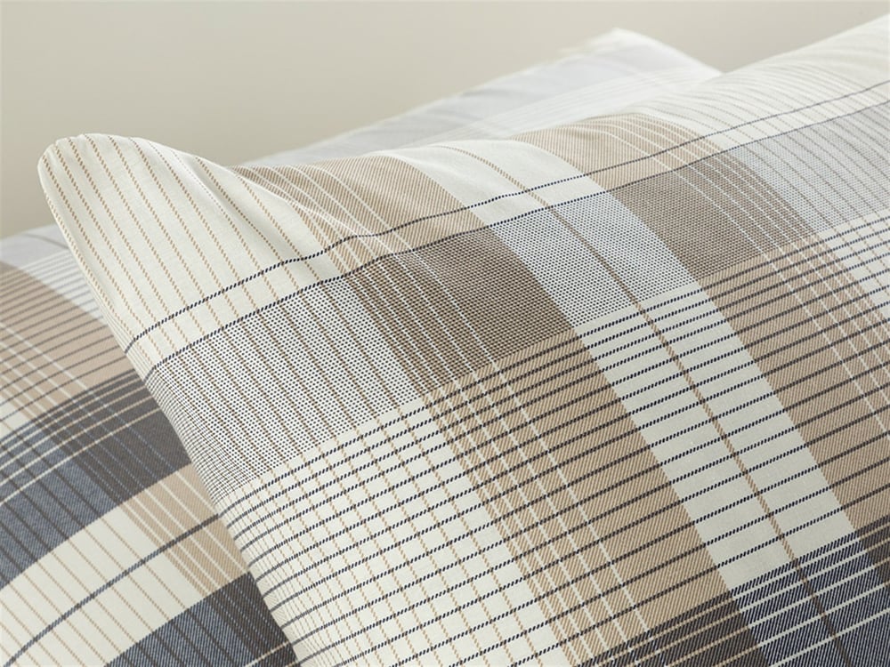 Modern Check Cu Bumbac Cu 2 Piese Față De Pernă 50x70 cm Bleumarin
