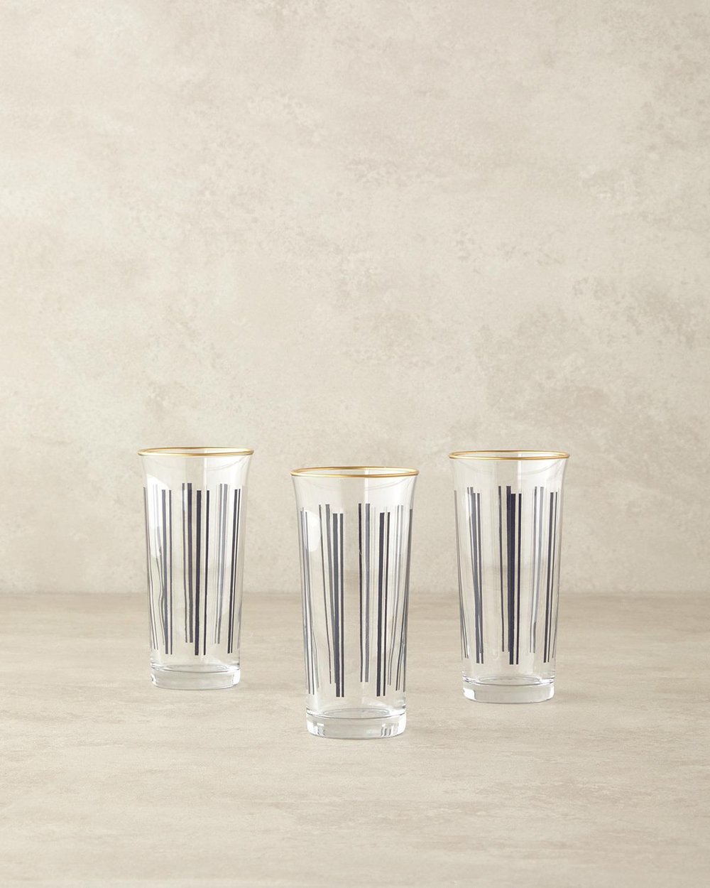 Modern Line Glass 3 Set Juice Glass 290 ml Black