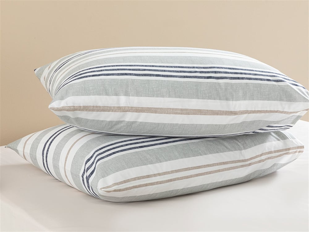 Modern Stripe Cu Bumbac Cu 2 Piese Față De Pernă 50x70 cm Gri