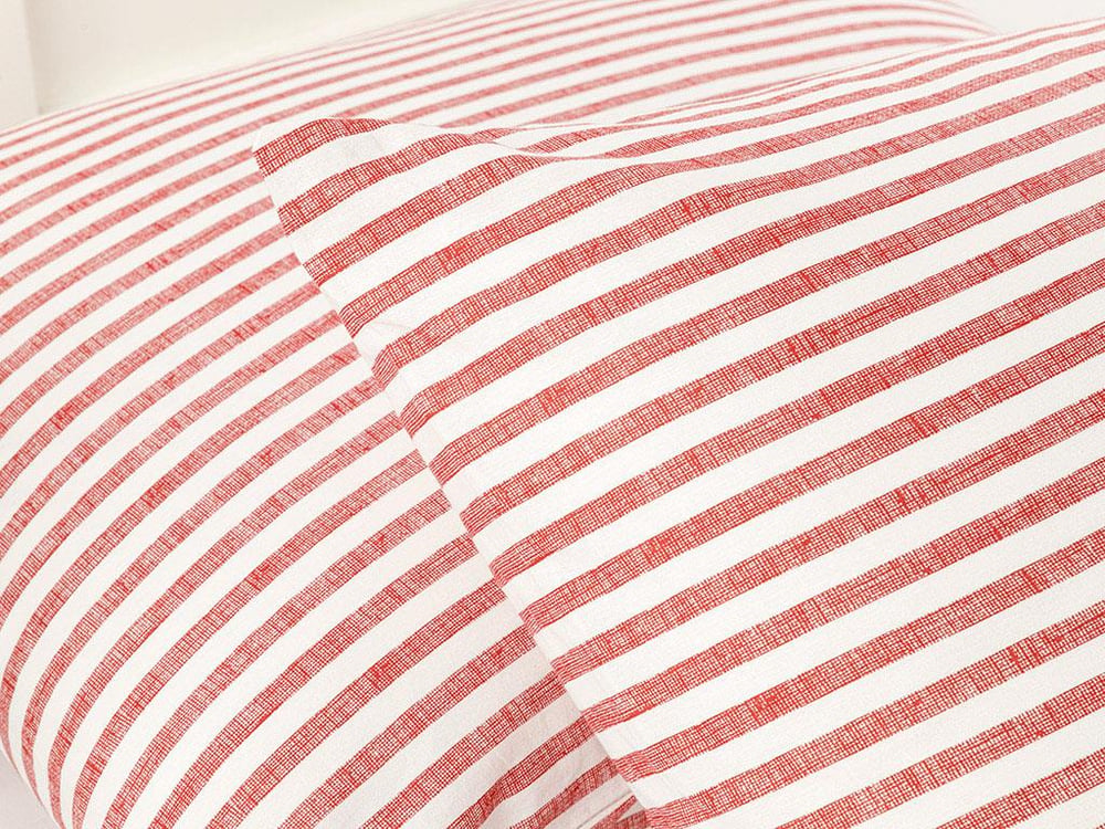 Modern Stripe Kombin Cu Bumbac Cu 2 Piese Față De Pernă 50x70 cm Roșu