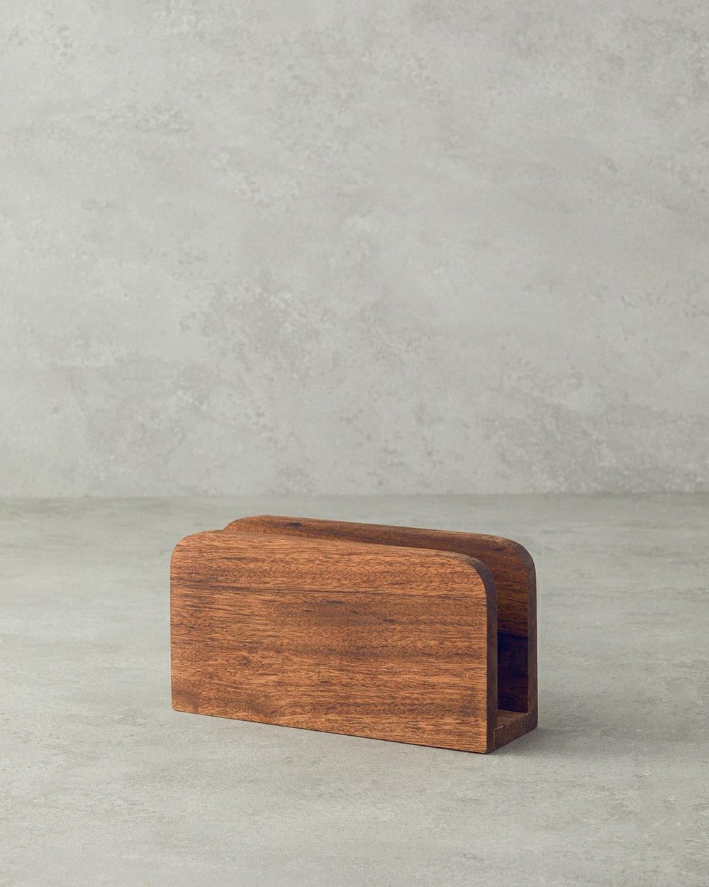 Natural Iroco Suport Șervețele 17x5x9 cm Cafeniu