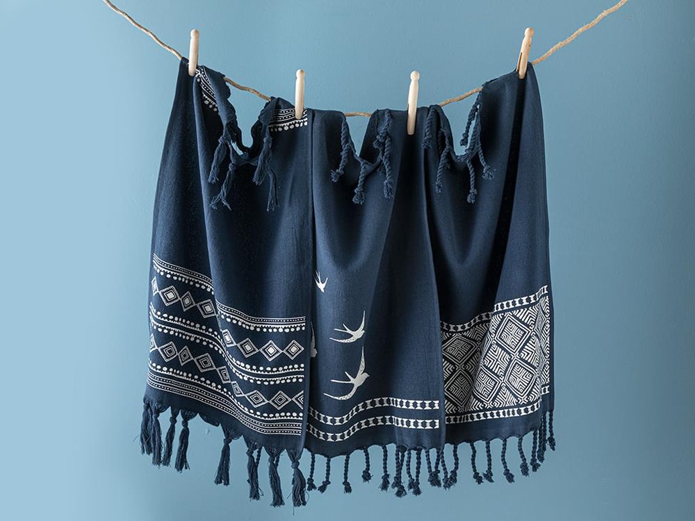 Navy Bliss Cotton Drying Cloth 40x60 cm Dark Blue