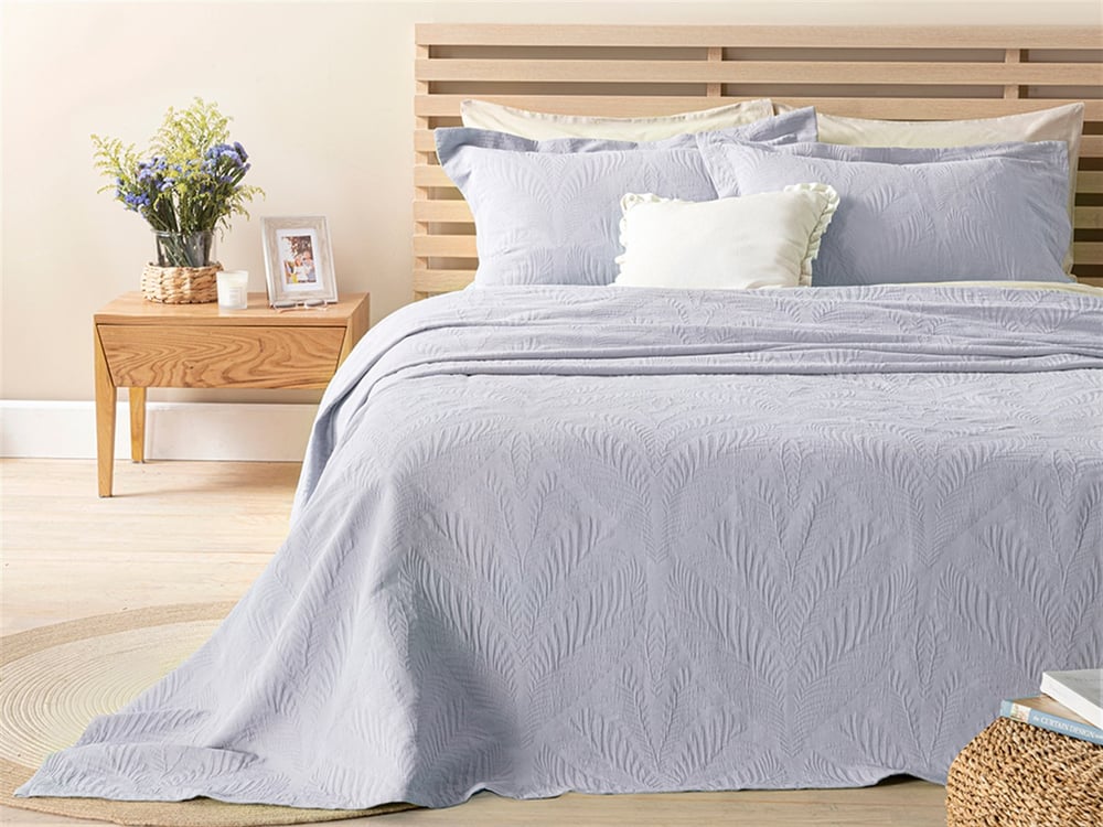 Nervure  Jacquard În Relief Double Set Cuverturi Pat 240x260 cm Liliachiu