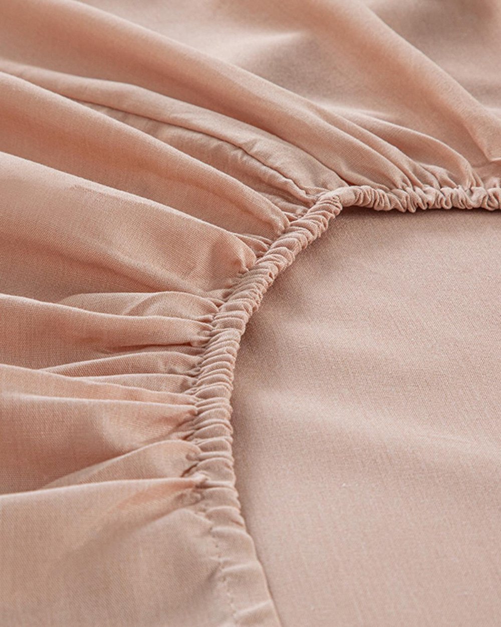 Novella Set De Cearșaf Cu Elastic Single, Bumbac Moale Premium, 100*200 Cm, Roz-Gri