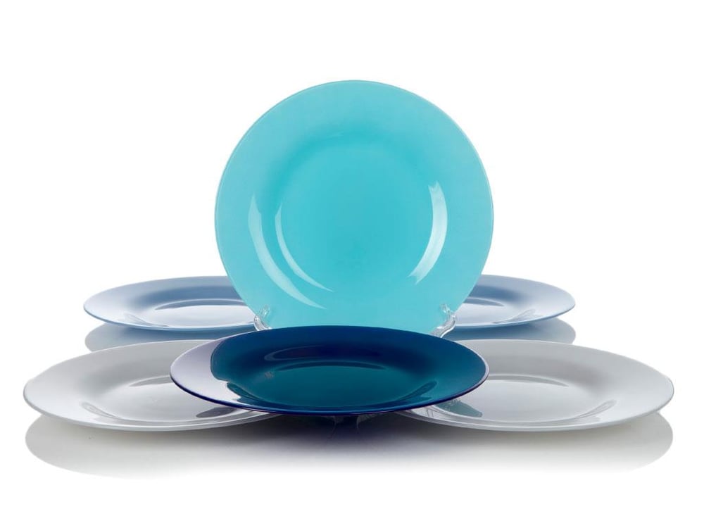 Ocean Glass 6 pcs Service Plate 26 cm Colored