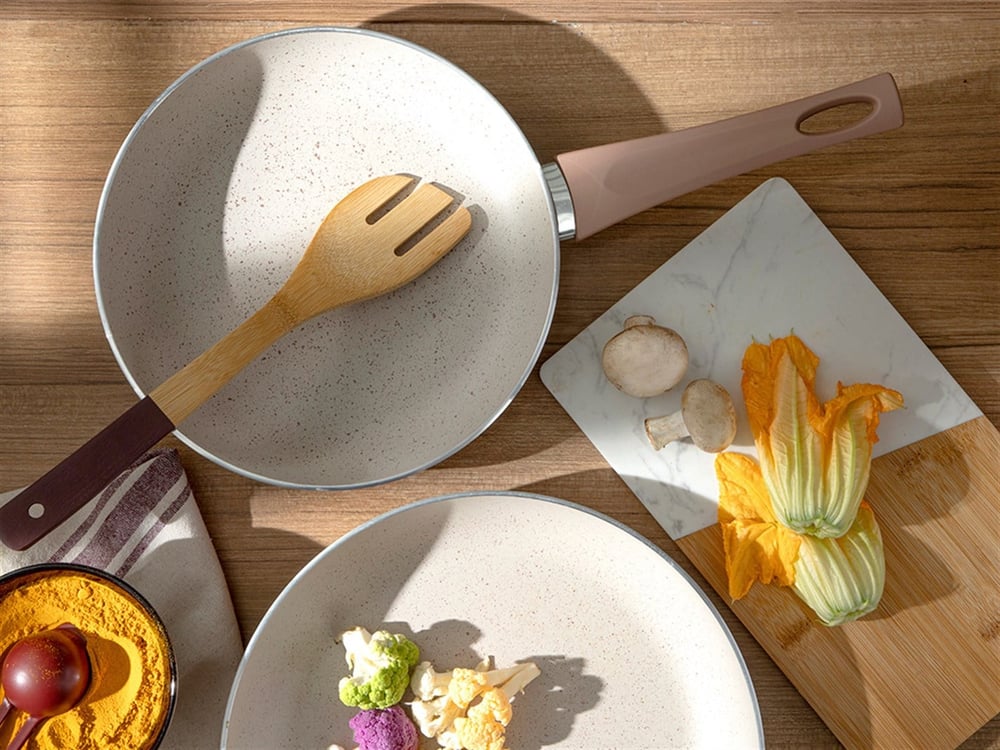 Olea Granite 2 Pieces Pan Set 24-28 cm Rose Color