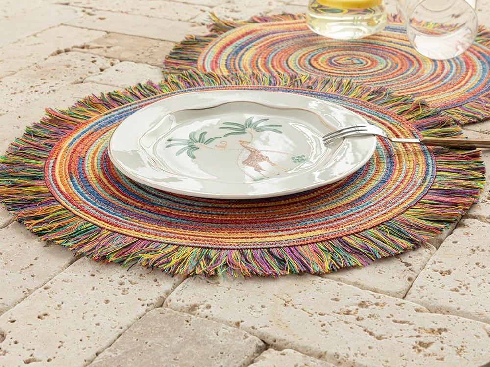 Ombala Polyester 2 pcs Place Mat 38 cm Colored