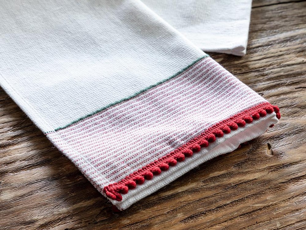 Ondüle Cotton Drying Cloth 30x50 cm Red