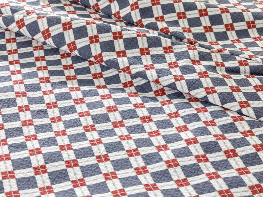 Oxford Imprimat Single Pătură De Vară 150x220 cm Bleumarin