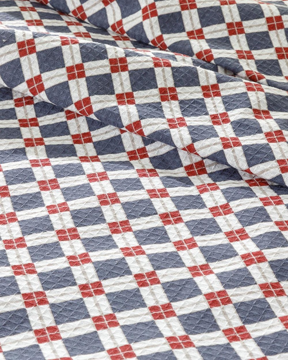 Oxford Imprimat Double Pătură De Vară 200x220 cm Bleumarin