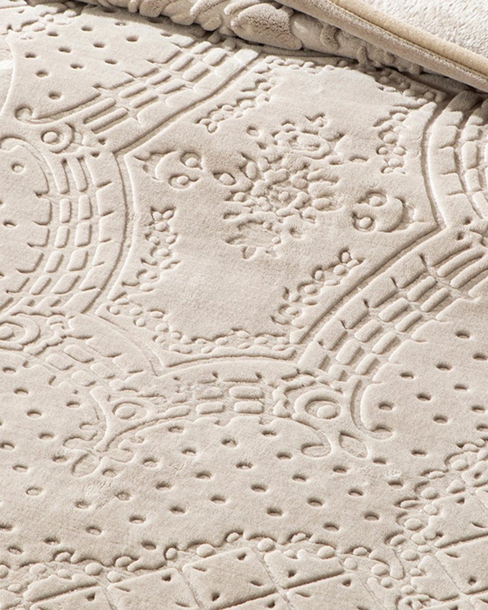 Timeless Emboss Double Blanket 200x220 cm Beige