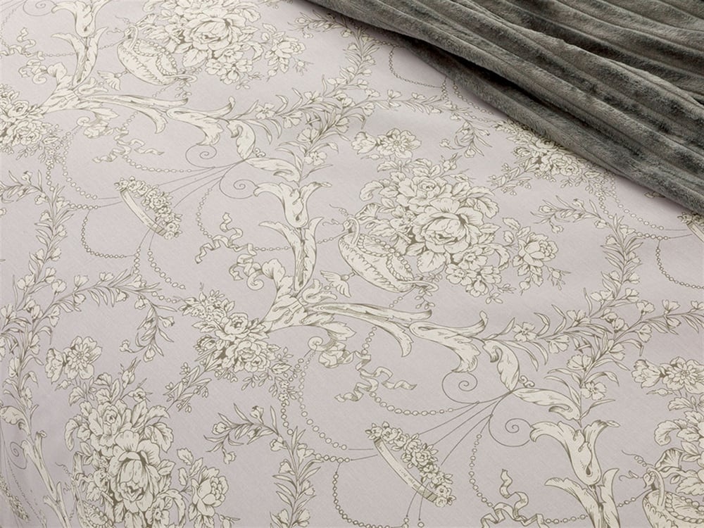 Palais Roses Cu Bumbac King Size Set Lenjerie De Pat 240x220 cm Lila