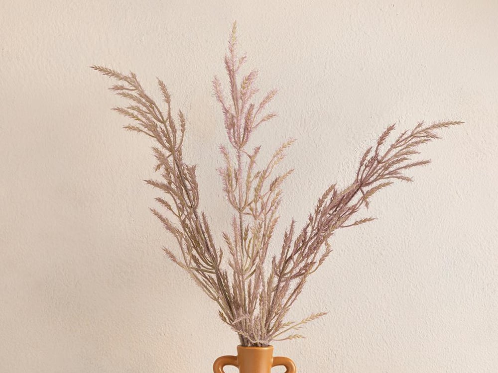 Pampas Plastic Artificial Flower - One Pc 70 cm Purple