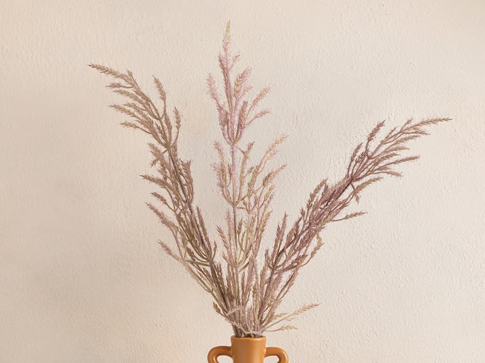 Pampas Plastic Artificial Flower - One Pc 70 cm Purple