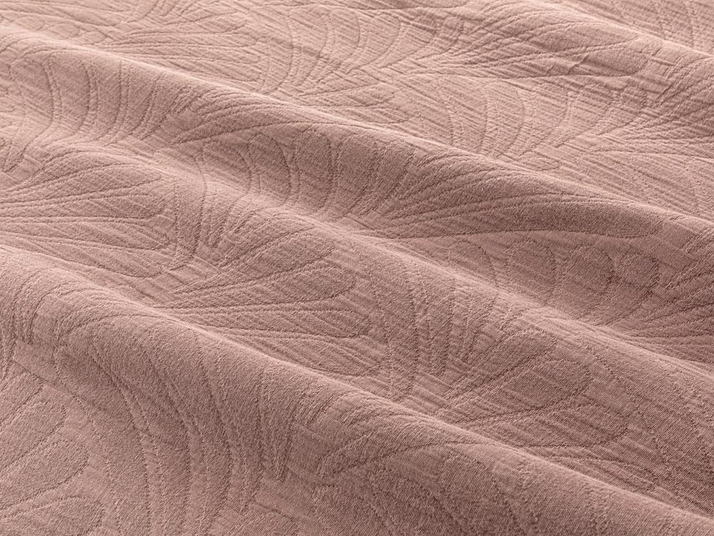 Papillion Jacquard În Relief Single Set Cuverturi Pat 160x240 cm Culoarea Trandafirului Uscat.
