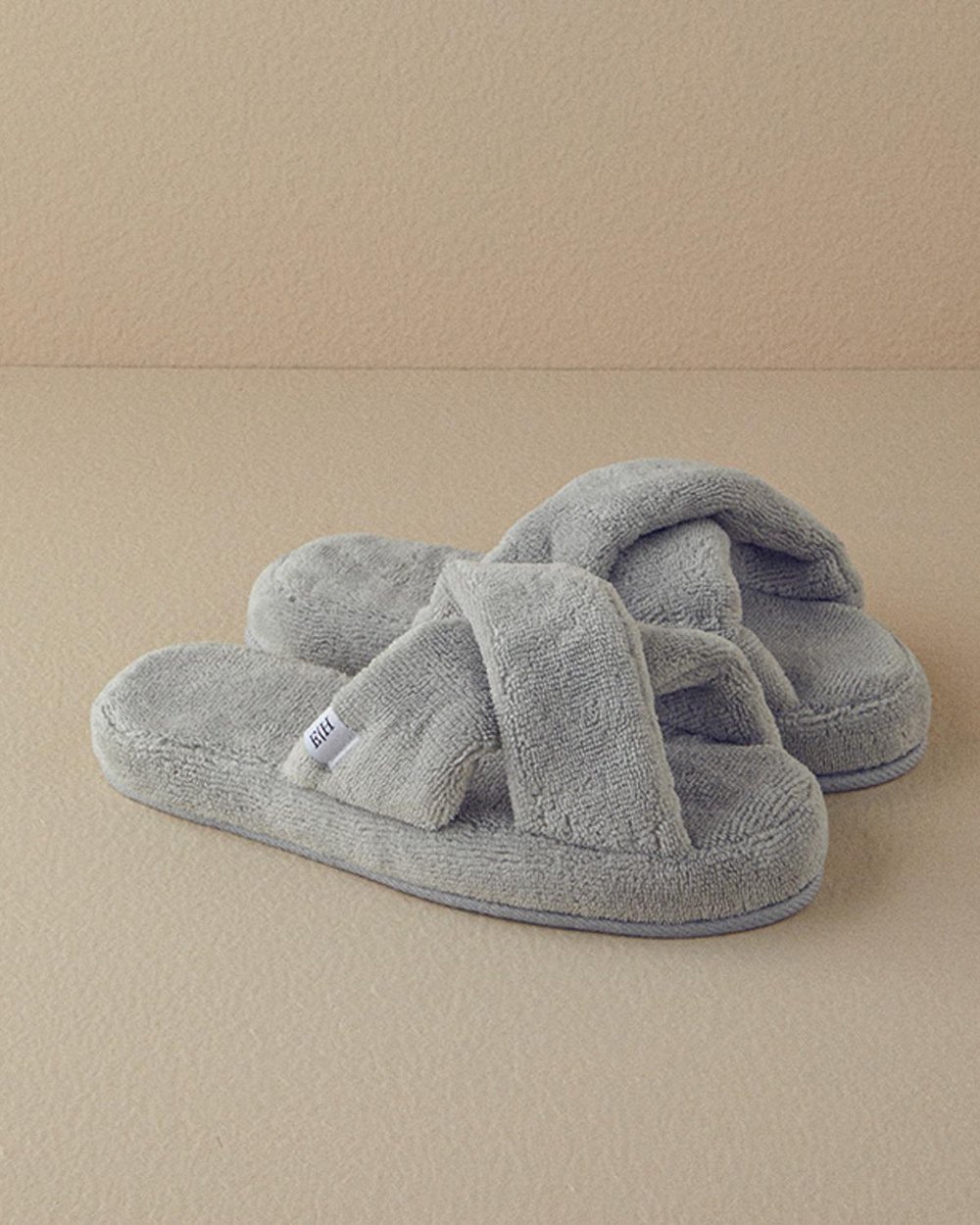 Papuci de casa, unisex, Crux, bumbac-poliester, masura 36-40, gri