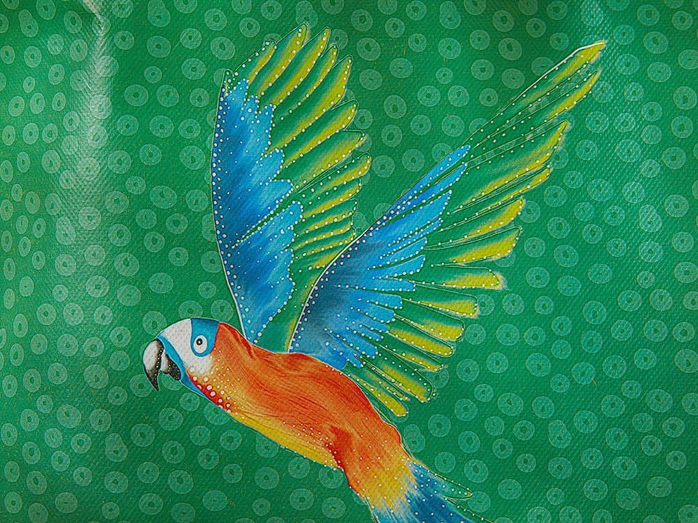Paradisul papagalului Pungă De Cumpărături 54,5 x 38 cm Verde