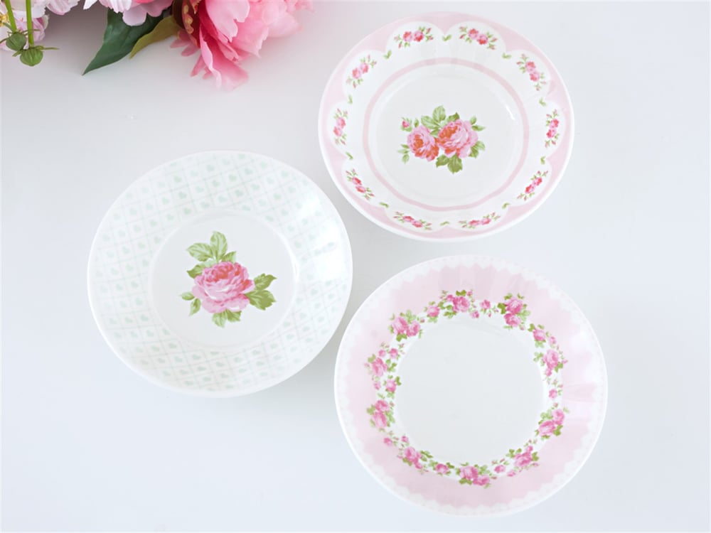 Pastel Lovers Bone China 6 pcs Tea Plate 11 cm Pink