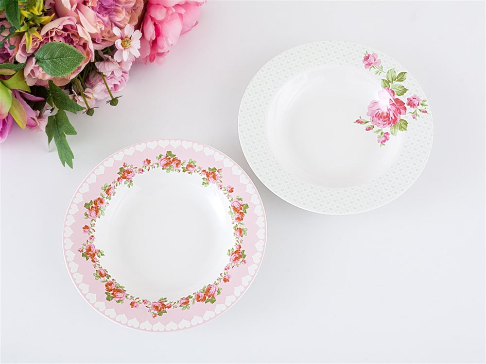 Pastel Lovers Bone China 6 pcs Dinner Plate 21 cm Pink