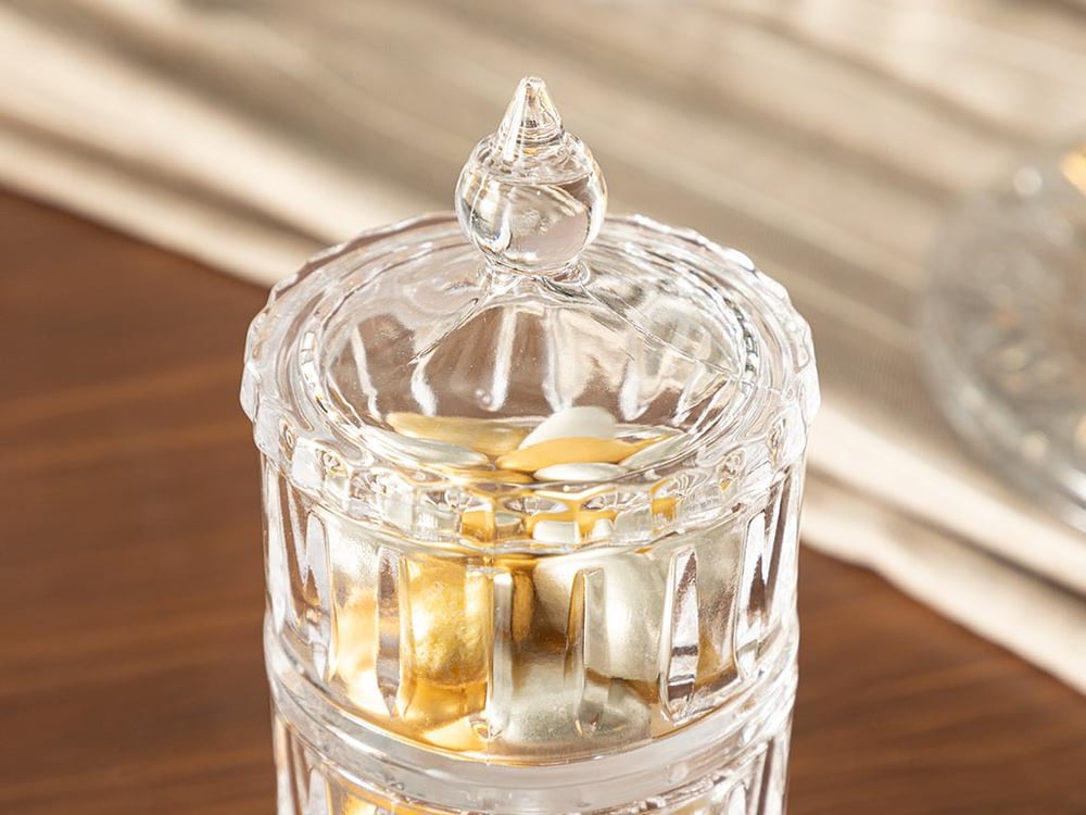 Patio Glass Set of two Cookie Jar 9x20 cm Transparent