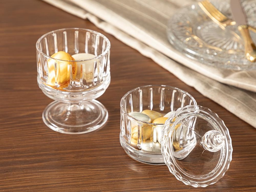 Patio Glass Set of two Cookie Jar 9x20 cm Transparent