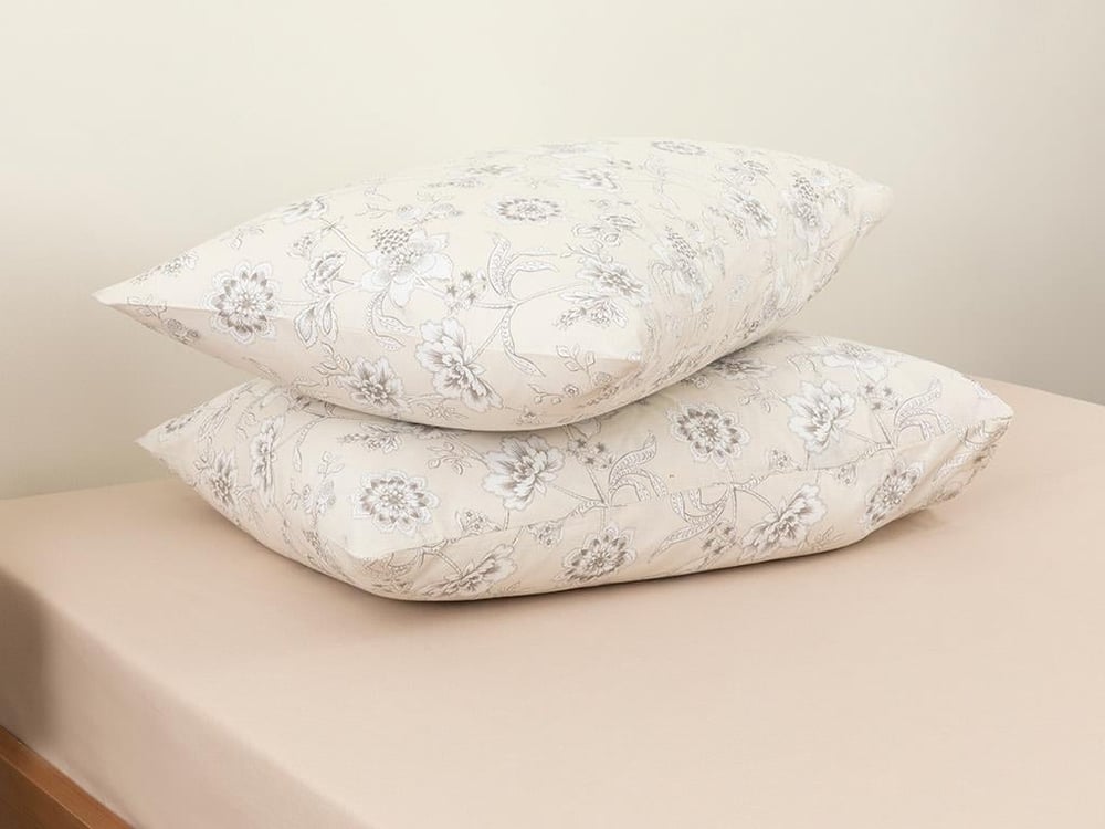 Peony Jacobean Cu Bumbac Cu 2 Piese Față De Pernă 50x70 cm Bej