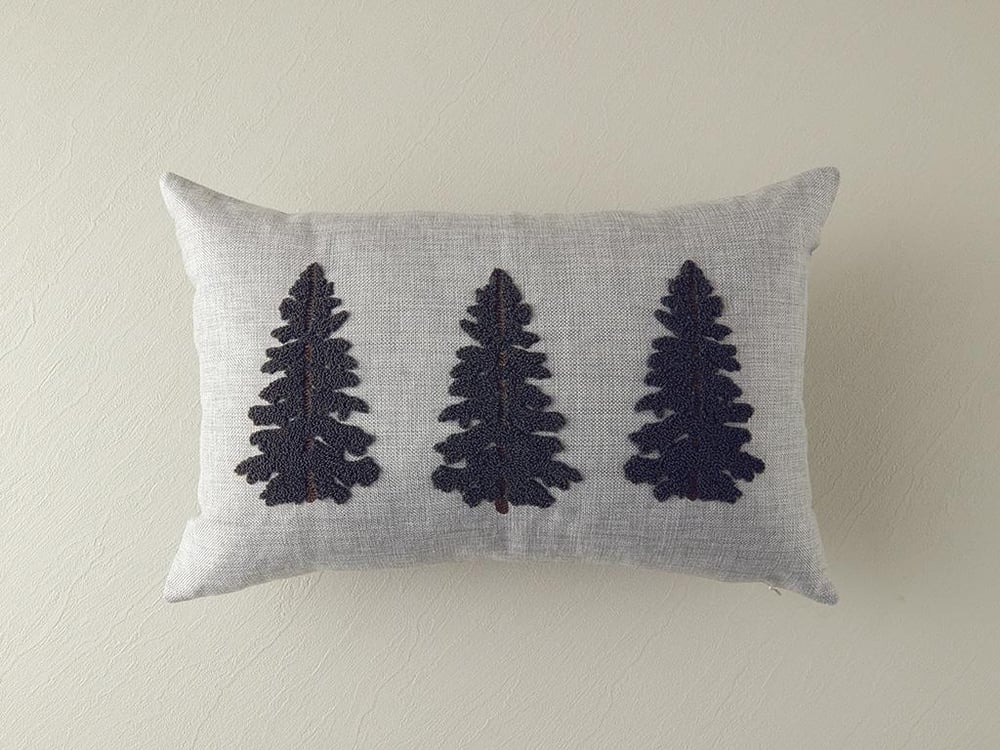 Pernă decorativă, Pine Tree, polipropilenă, 33x50 cm, gri deschis