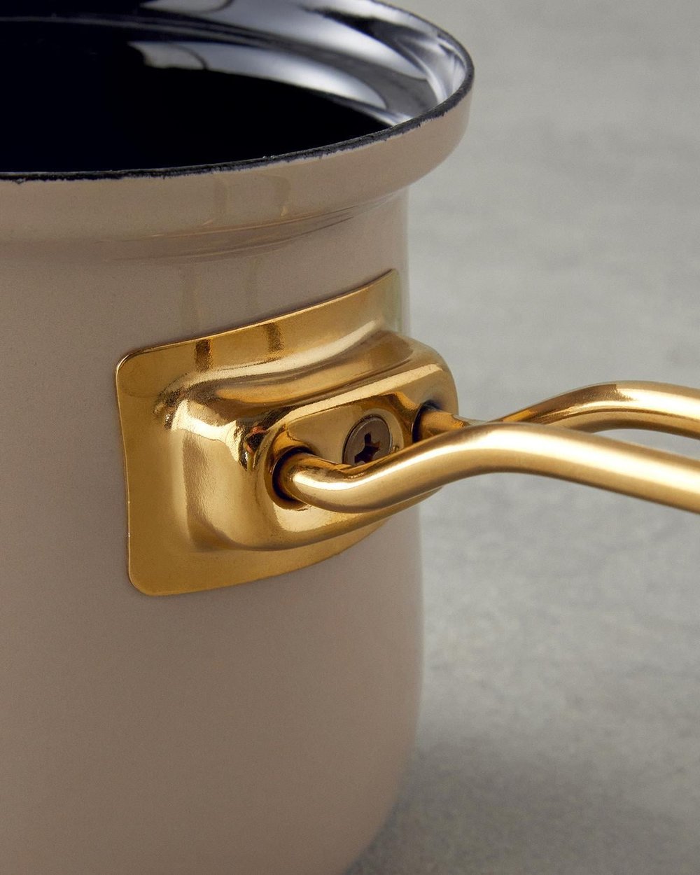 Perrone Email Ibric De Cafea 500 ml Bej