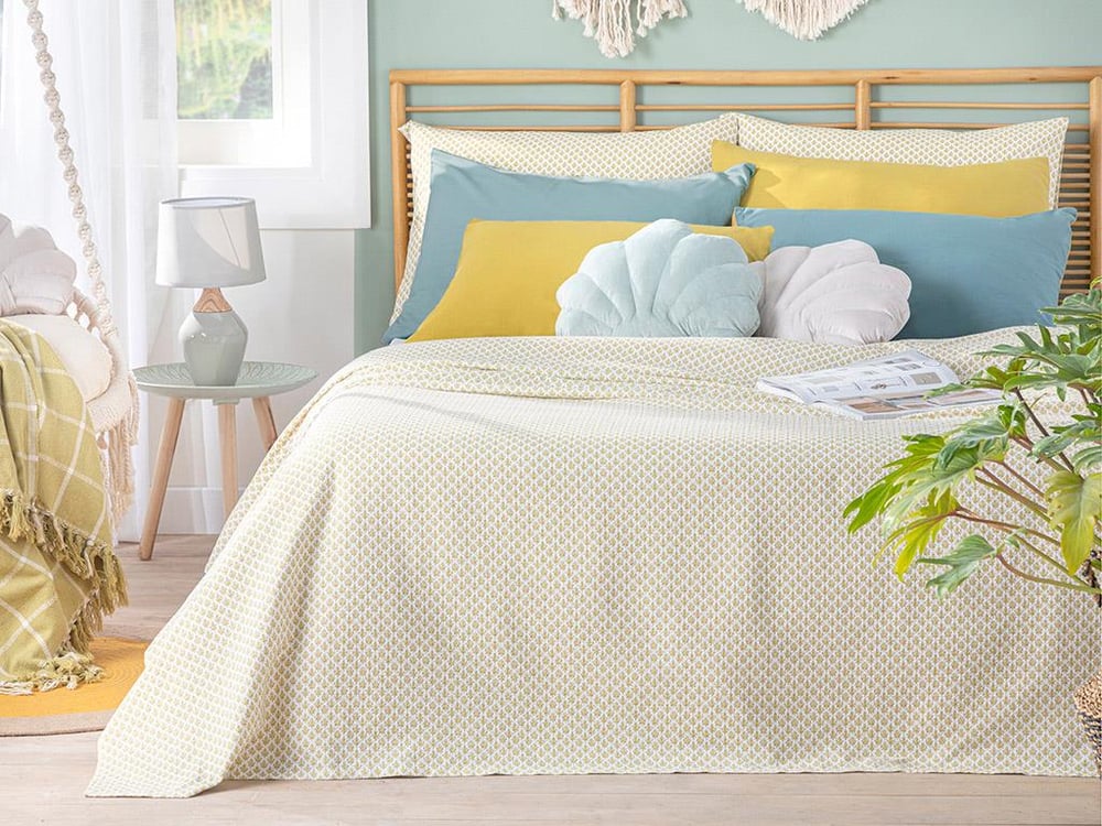 Petit Florets  Cu imprimeu Pentru o persoana  CUVERTURĂ 150x220 cm Kiwi Green