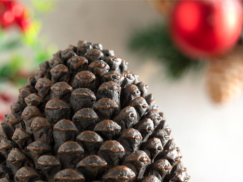 Pinecone Polyresin Decorative Object 11,2x11,2x18,9 cm Brown