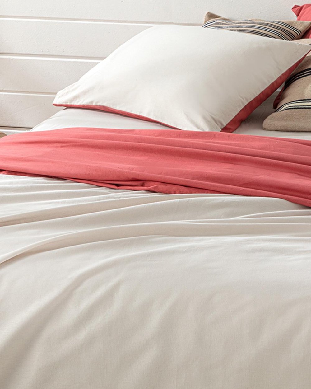 Plain Bumbac Pentru O Persoana Set Lenjerıe De Pat 160*220 Cm Ivory - Rosehip