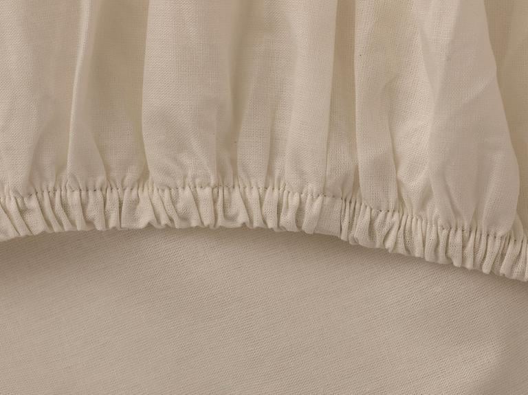 Plain Cearșaf Cu Elastic Dimensiune İntermediară, Bumbac, 140*200 Cm, Bej-Roșu
