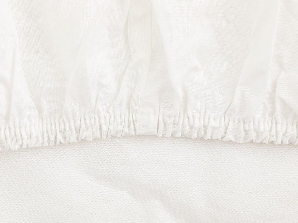 Cearceaf cu elastic, pentru o persoană, Plain, bumbac, 100x200 cm, alb