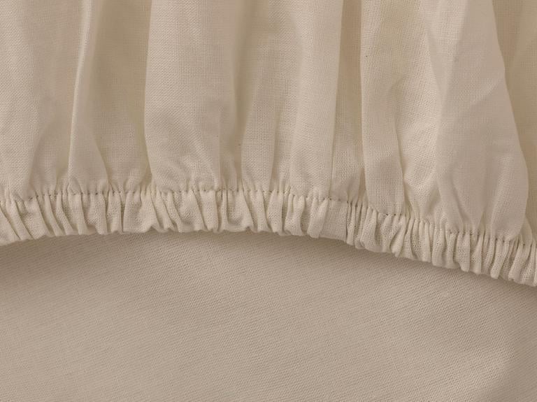Plain Cearșaf Cu Elastic Super King, Bumbac, 200*200 Cm, Bej-Roșu