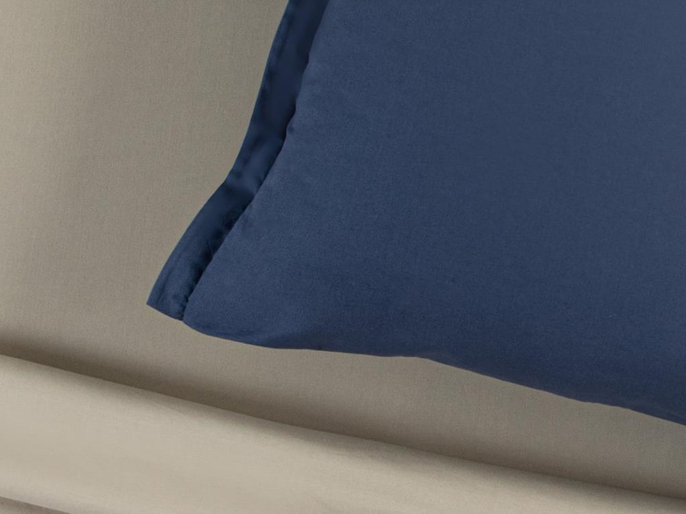 Plain Cu Bumbac Oxford O Singură Piesă Față De Pernă 80x80 cm Albastrul Nopții