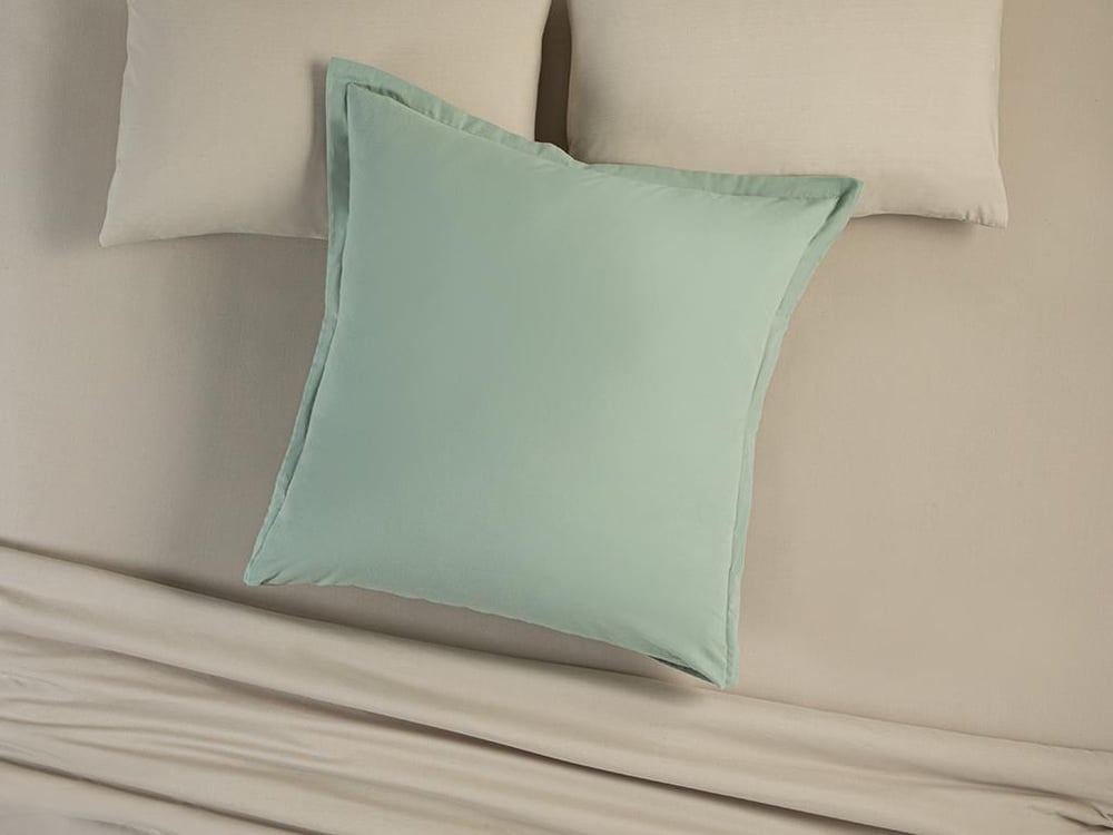 Plain Cu Bumbac Oxford O Singură Piesă Față De Pernă 80x80 cm Verde De Migdale Crude