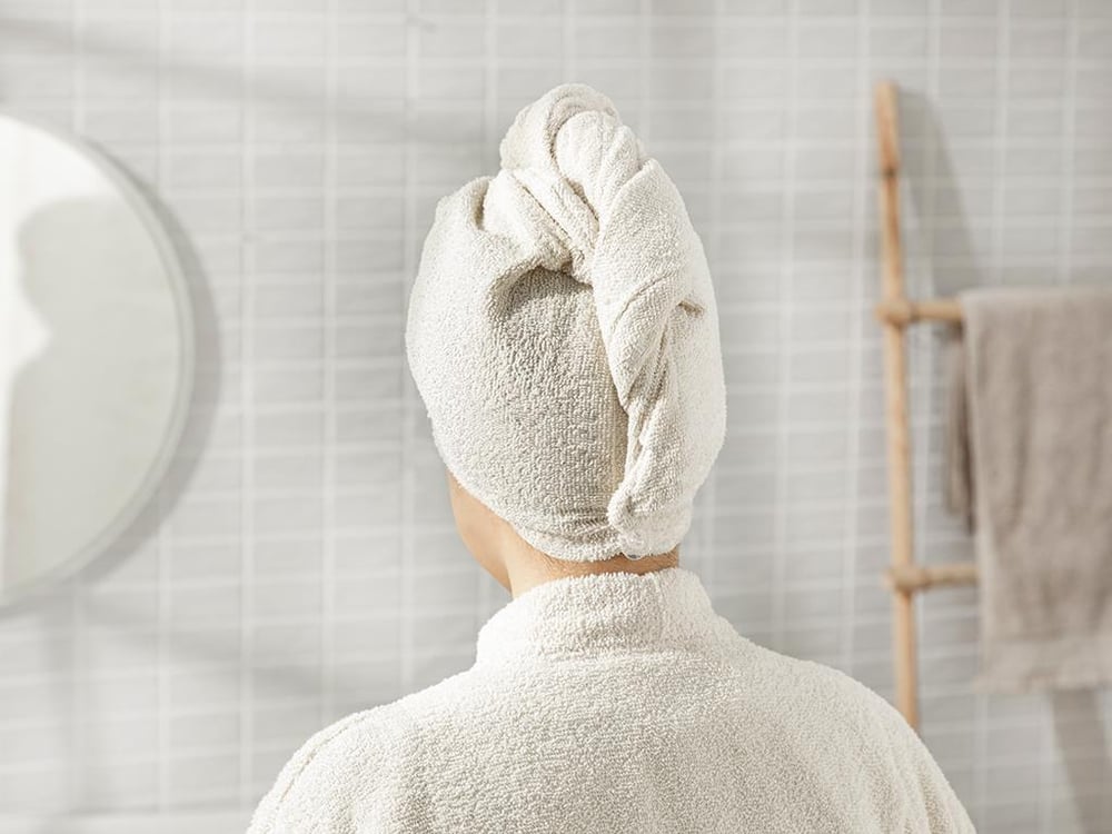 Plain Cottony Hair Cap Standart Light Beige