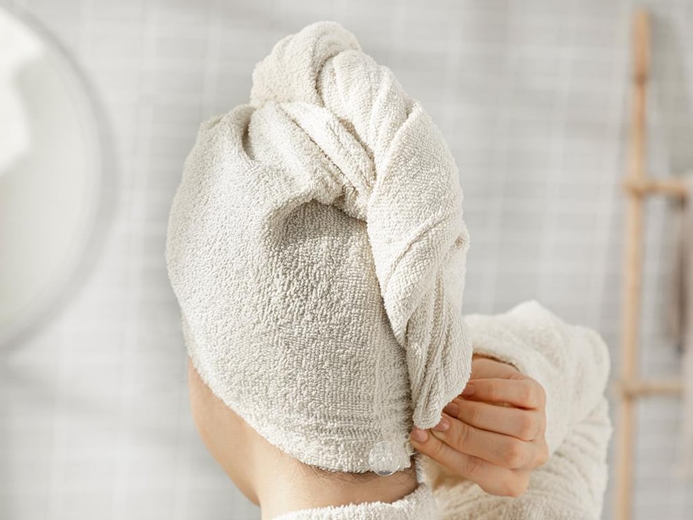 Plain Cottony Hair Cap Standart Light Beige