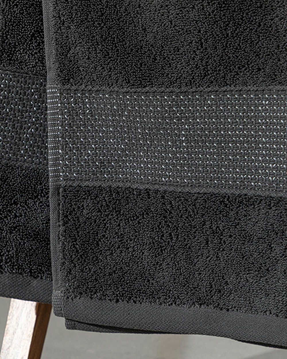 Prosop de baie, Deluxe, bumbac, 70x140 cm, antracit