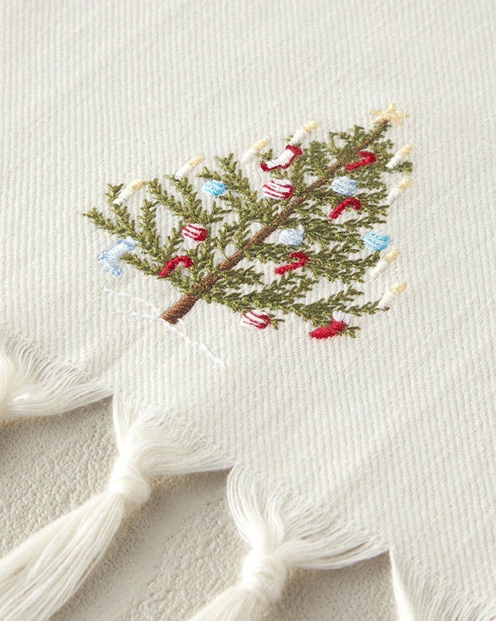 Prosop de bucătărie, Fancy Tree, bumbac, 30x50 cm, alb