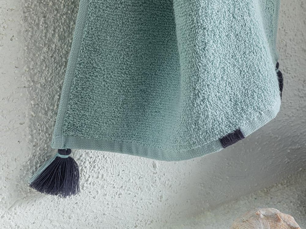 Merida Cottony Fringed Hand Towel 30x40 cm Mint